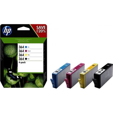 HP Confezione da 4 cartucce originali di inchiostro nero/ciano/magenta/giallo 364 (1/5)