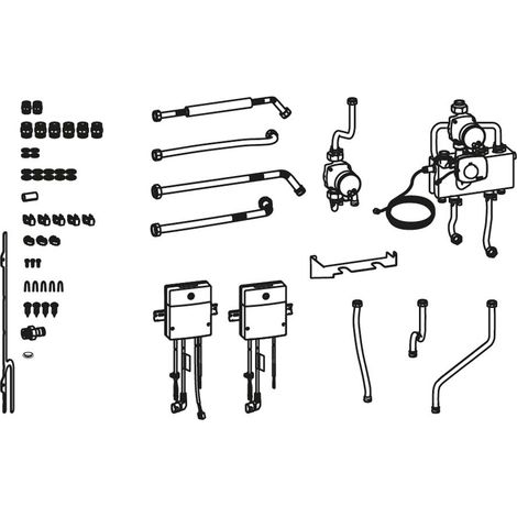 Bosch Accessori installazione CS 13 set di collegamento 2 circ., con separatore idraulico, 7738112115