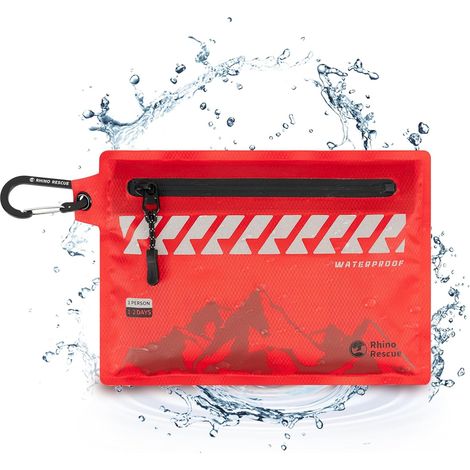 Petite trousse de premiers secours, kit médical étanche ultra léger pour la randonnée, le tourisme sac à dos, le cyclisme, la voiture, les voyages (rouge) (1/5)