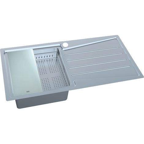 N.S.S - Kensington Single Bowl Single Drainer Inset Sink RHD