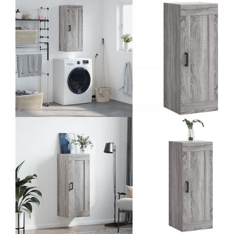 Armoire murale sonoma gris 34,5x34x90 cm bois d'ingénierie - Rangement - Bois d'ingénierie (1/5)