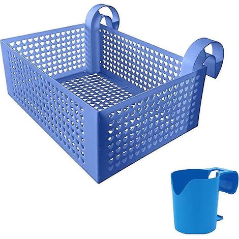 Panier de rangement extensible pour jouets de piscine, accessoires de piscine, convient à la plupart des piscines hors sol à structure tubulaire. (1/5)