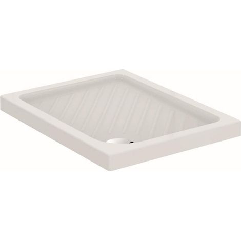 Receveur de douche 100x80 cm en céramique blanc brillant - Larissa