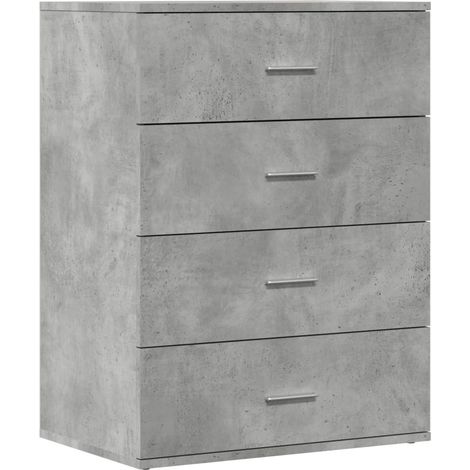 Credenza buffet cassettiera mobile contenitore organizer cucina soggiorno soggiorno 60 x 39 x 80 cm derivati del legno grigio 020031993
