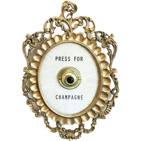 Cloche de Porte Champagne Décorative avec Bouton, Mini Sonnette Métallique Électrique pour Porte et Bureau (1/5)