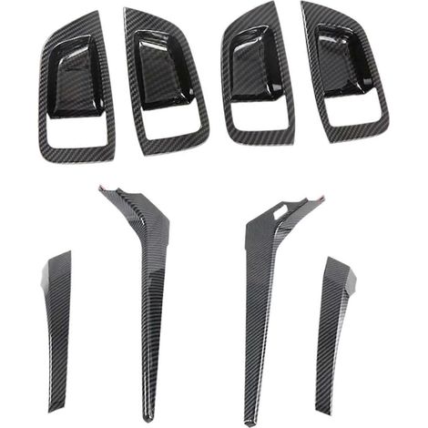 4 pièces de protection pour poignées de portières de voiture et 4 pièces de protection pour pommeau de levier de vitesse de voiture (1/5)