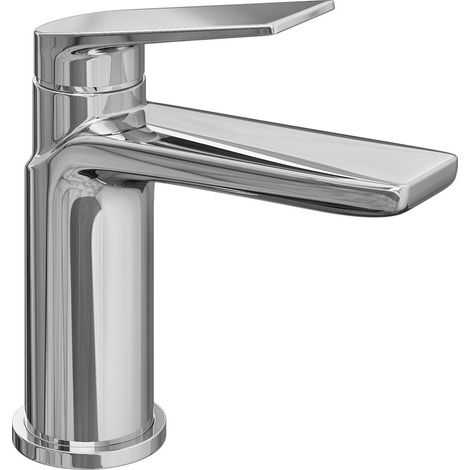 Contemporary Bathroom Mono Basin Tap – Square Lever, 140 x 42mm, Chrome
