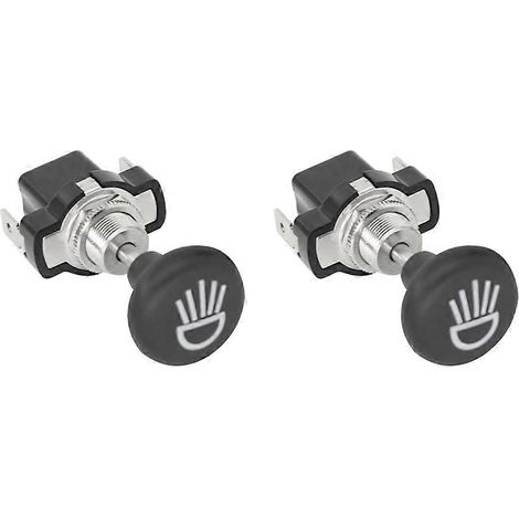 Lot de 2 boutons-poussoirs universels 12 V pour interrupteur de phares de voiture, compatibles avec les voiturettes de golf Club Car, EZGO et Yamaha. (1/5)