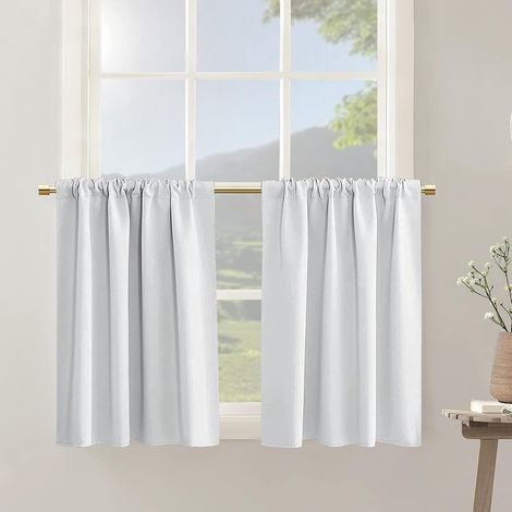 tende - 13246cm - Adatte per tende piccole - Tende oscuranti corte - Tende semi-oscuranti - Proteggono la privacy - Adatte per caffè, cucine (1/5)