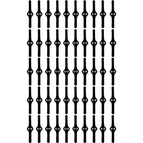 Ersatzmesser aus Kunststoff für Akku-Rasenmäher, für Garten und Rasen, 50 Stück, schwarz (1/5)