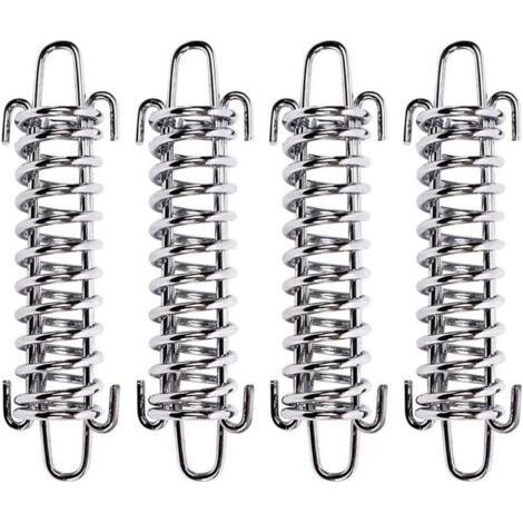 4 Pcs Awning Fixing Set Tension Spring Alloy Spring Awning Spring Buckle Heavy Duty Sun Shade Sail Fixing Kit Stainless Steel Hardware Accessories for Camping Pinic Hiking (1/4)