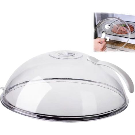 1 Cloche Micro Onde, Couvercle Anti-Éclaboussures, Trous de Vapeur Réglables, Poignée Ergonomique, Pour Micro-Ondes (1/5)