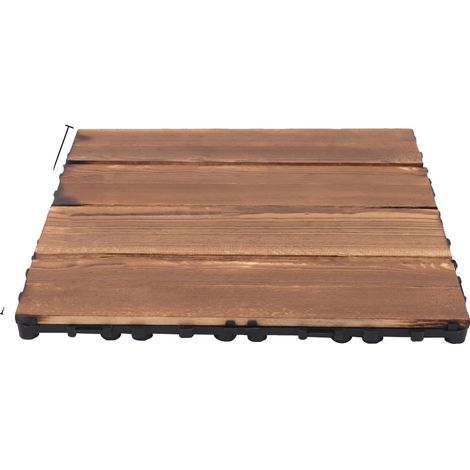 Dalles de Terrasse, Matériau Durable, Résistant aux Intempéries, 36pcs Marron (1/2)
