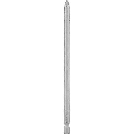 Embout de tournevis PH2 à tige hexagonale 1/4'' de 150 mm (6'') de long, résistant aux chocs, en acier S2 (1/3)