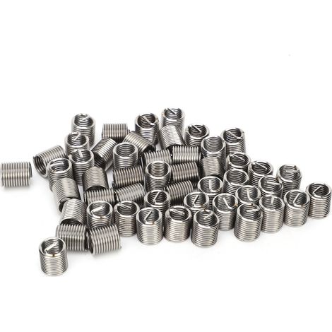 50 inserts filetés, outil de réparation d'écrous réducteurs, vis de fixation en fil d'acier inoxydable M7x12D (1/5)