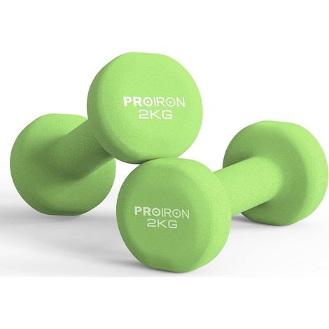 PROIRON Neopren Kurzhantelset 2er-Set 2KG Frauen Gymnastik Yoga Pilates Kinder (1/5)