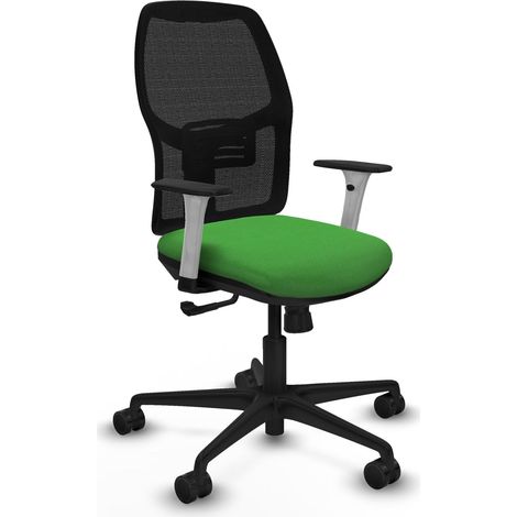 Sedia da ufficio piqueras y crespo Alfera nero mesh braccioli bianchi (1/2)