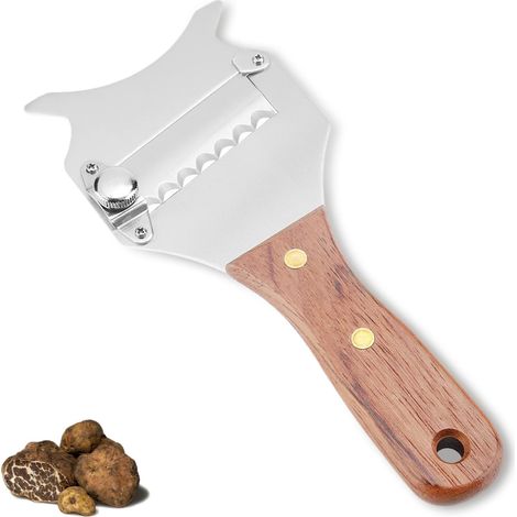 Rasoir Chocolat,Râpe à Truffe,Trancheuse à fromage en acier inoxydable, couteau à dessert à lame ondulée (1/5)