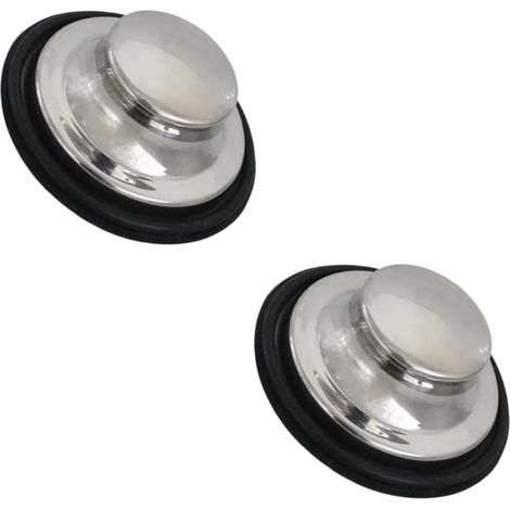 Lot de 2 bouchons de bonde évier pour évacuation de cuisine (1/5)