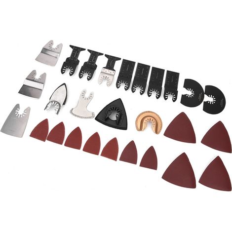 Kit de 70 lames de scie oscillantes, accessoires pour outil multifonction pour la découpe du bois et du plastique (1/5)
