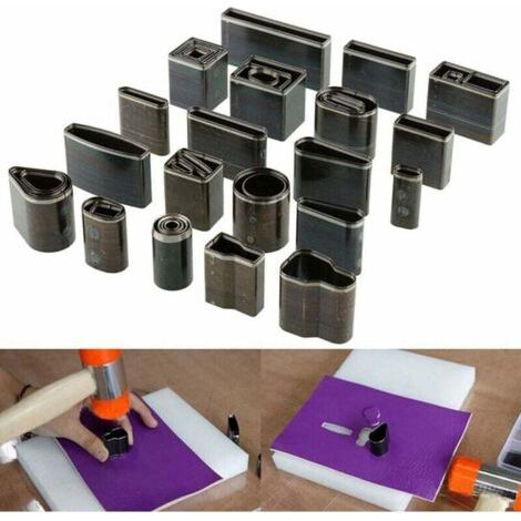 Kit 39 Pièces Cuir Outil Perforateur Main Réparation Artisanat Avec Boîte