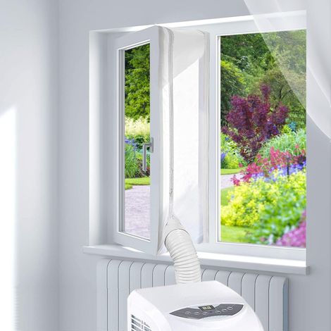 Kit de Calfeutrage pour Fenêtre (400cm) pour Climatiseur Mobile, Joint Isolant Universel avec Double Fermeture Éclair, Installation sans Perçage Installation Facile (1/5)