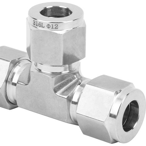 Raccord en T à compression forgé en acier inoxydable 316 SS-600-3Ф12 (1/5)