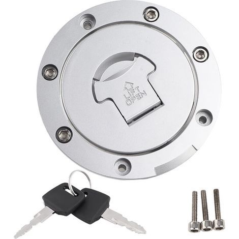 Tapa del depósito de gasolina para motocicleta – Acero inoxidable – Compatible con CBR600RR 2003-2017 y CBR600F4 1999-2006 – Incluye 2 llaves (1/5)
