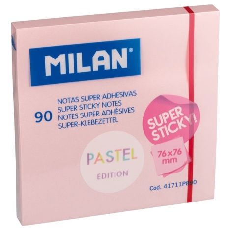 Milano blocco 90 note adesive super note adesive 76x76 rosa pastello