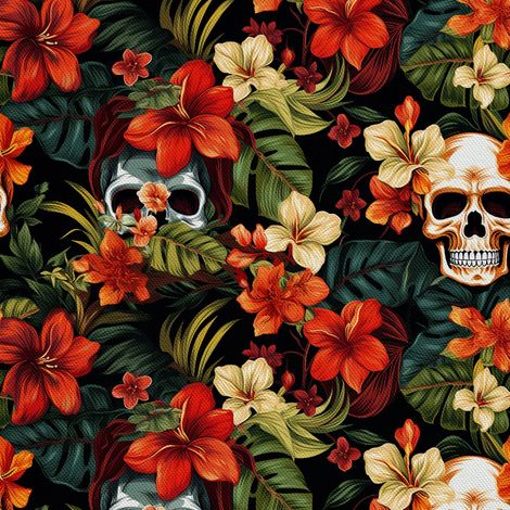 Tela decorativa para exteriores Oxford - Motivo de calavera I DX4307 (1/5)