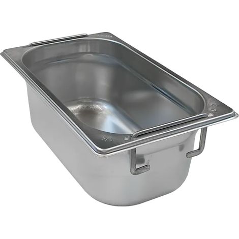 Bac gastronorme GN 1/4 - 100 poignées escamontables en inox REDFOX - GN 1/4-100 U - REDFOX