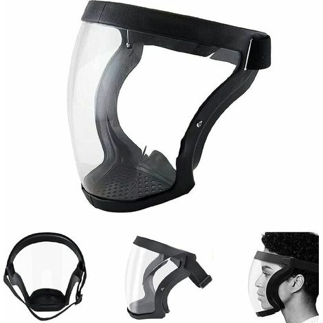 Visière De Protection Visage - Polycarbonate Transparent - Anti-buée Réutilisable - Pour Activités Intérieures Et Extérieures - 1 Pièce