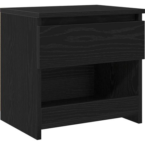 Cabinet de chevet,Table de chevet,Table de nuit Chêne noir 40 x 30 x 39 cm Bois d'ingénierie CFW868134 (1/5)