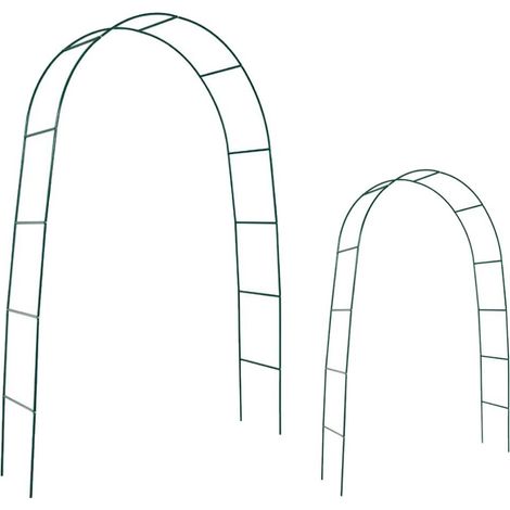 Arco per giardino decorativo in ferro verde per rose rampicanti pezzi 2 (1/4)
