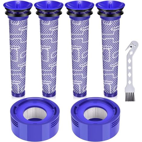 Filtre pour Dyson V8, 4pcs Filtres de Rechange Motorhead Aspirateur pour Dyson V7 V8 Animal Plus Extra Absolute Fluffy Remplace les Pièces 965661-01 et 967478-01 (1/4)