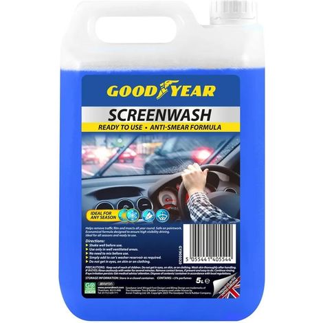 Goodyear Car Anti Smear Screenwash Wash Soap Cleaning Clearer Spray 5l (1/2)