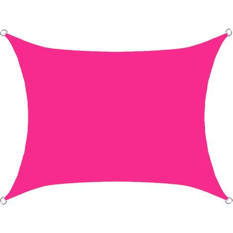 Voile d'ombrage rectangulaire imperméable, 98% UV imperméable, extérieur cour patio jardin parking(Rose rouge,2X4M) (1/2)