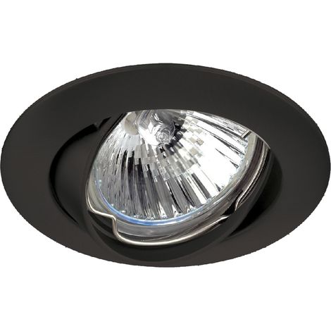 Empotrable techo tilt NIX Redondo ajustable GU10 50W Negro (1/3)