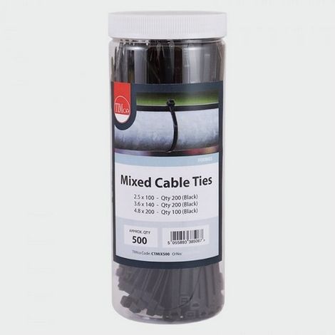 TIMCO Cable Ties Mixed Black - Mixed (1/2)