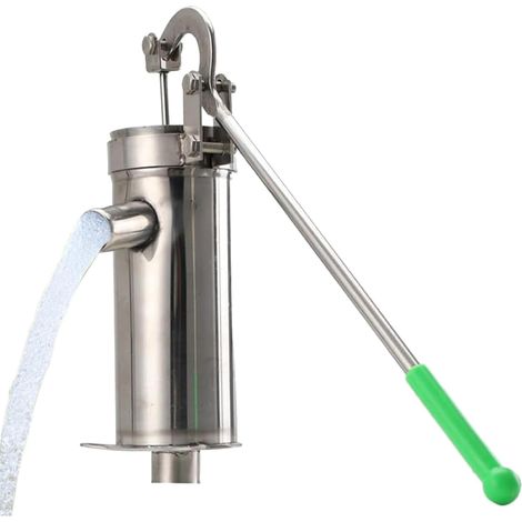 Handpumpe für Brunnen, Wasserpumpe, manuelles Brunnensaugwerkzeug aus Edelstahl, Brunnenverstärker, Gewicht: 1500 g, für Rasen, Teich, Bauernhof, Bewässerung