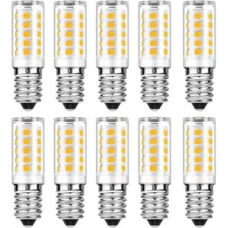 Confezione da 10 lampadine LED E14 - Bianco caldo 3000K - Equivalente a una lampadina a incandescenza da 50W (5W) - 500LM non dimmerabili