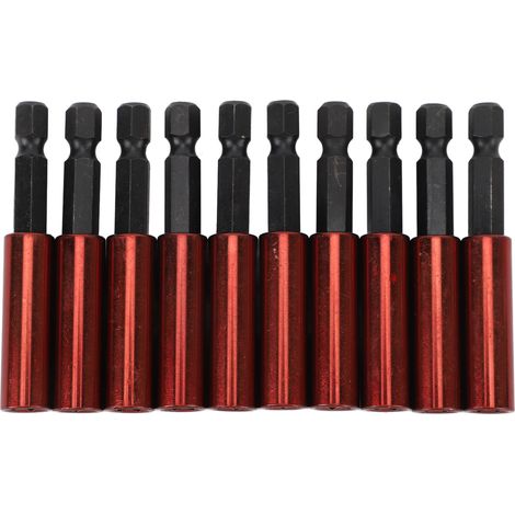 Embouts de tournevis longs, jeu de supports de forets à douille magnétique, tige d'extension hexagonale de 1/4 pouces, longueur de 60mm, 10 pièces (1/5)