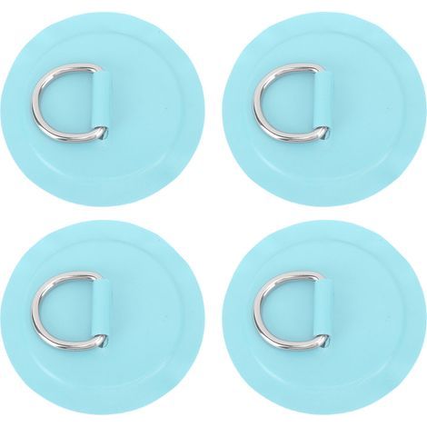 Leichter, runder PVC-Flicken mit D-Ring für Paddleboards, Schlauchboote oder Surfbretter, 4er-Pack, Mintgrün (1/5)
