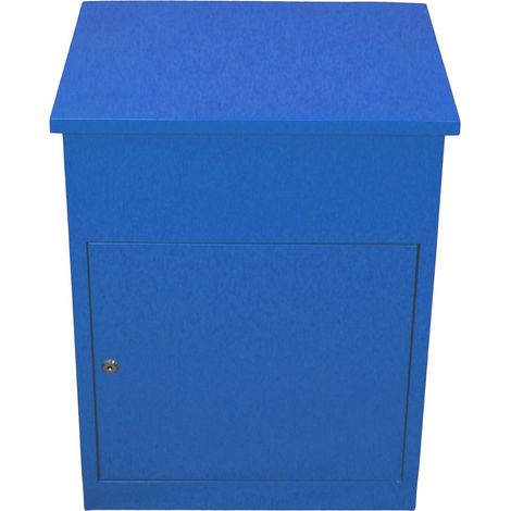 Buzón de Correo Azul para Paquetes Montado en la Pared Seguro Buzón de Correo Inteligente para Exteriores Resistente a la Intemperie Acero Galvanizado  5 Llaves  58 x 36 x 46cm
