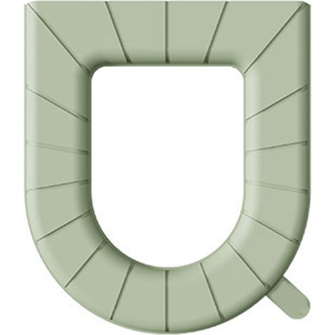 TONYSA Housse de siège de toilette universelle EVA, imperméable, lavable, réutilisable, avec poignée, pour maison, hôtel, enveloppe complète verte, toutes saisons (1/5)