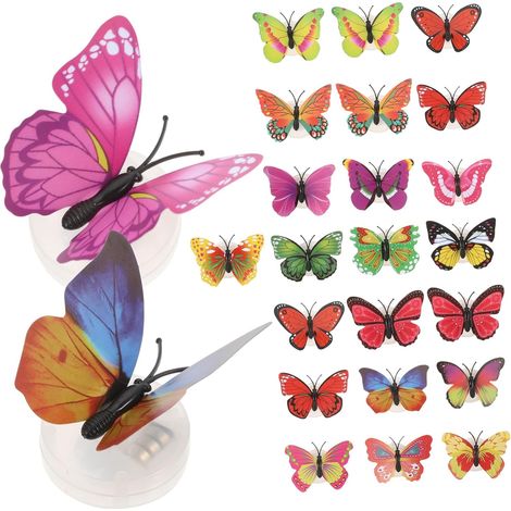 Stickers muraux LED ORFOFE 24 figurines colorées en 3D (1/5)