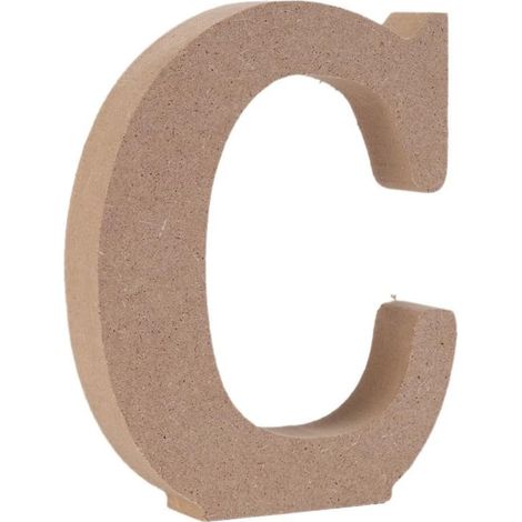 Dekorative Holzbuchstaben (C), Originalfarbe, 26 optionales Alphabet für Deko, Kindernamen, Hochzeit, Geburtstag, Party, Heim- und Schlafzimmerdekoration (1/5)