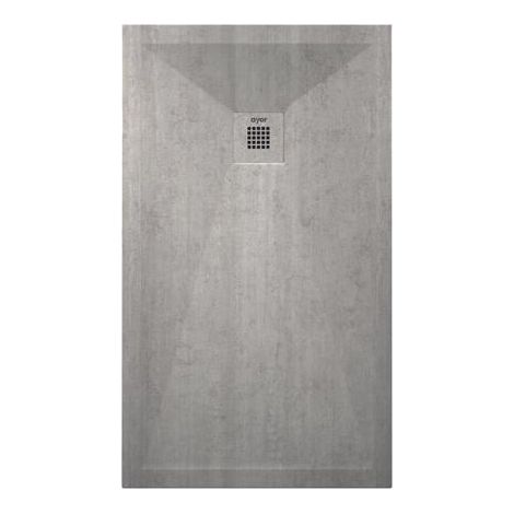 ONDEE ZEN - Receveur de douche NOLA 3 - 90x140x3cm - Résine - Béton - Bonde - Découpable