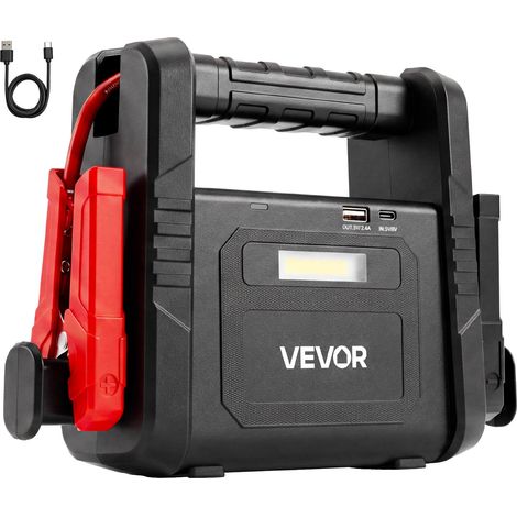 Booster Batterie Voiture 6000A Crête 12V Démarreur Batterie Portable pour la Plupart des Moteurs Essence et Diesel 10,0 L, avec Lampe Torche LED d'Urgence à 3 Modes, Sortie USB, Câble de Charge (1/5)