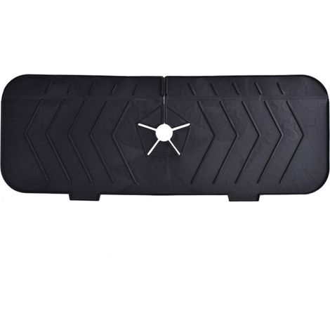 1 tapis de protection anti-éclaboussures, en silicone, pour évier, bac de récupération d'eau, salle de bain et cuisine (1/5)